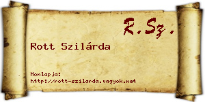 Rott Szilárda névjegykártya